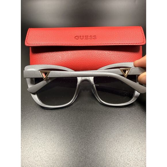 GUESS Cat Eye Sunglasses Grey Frame Gradient Lens 55mm Womens main image 5